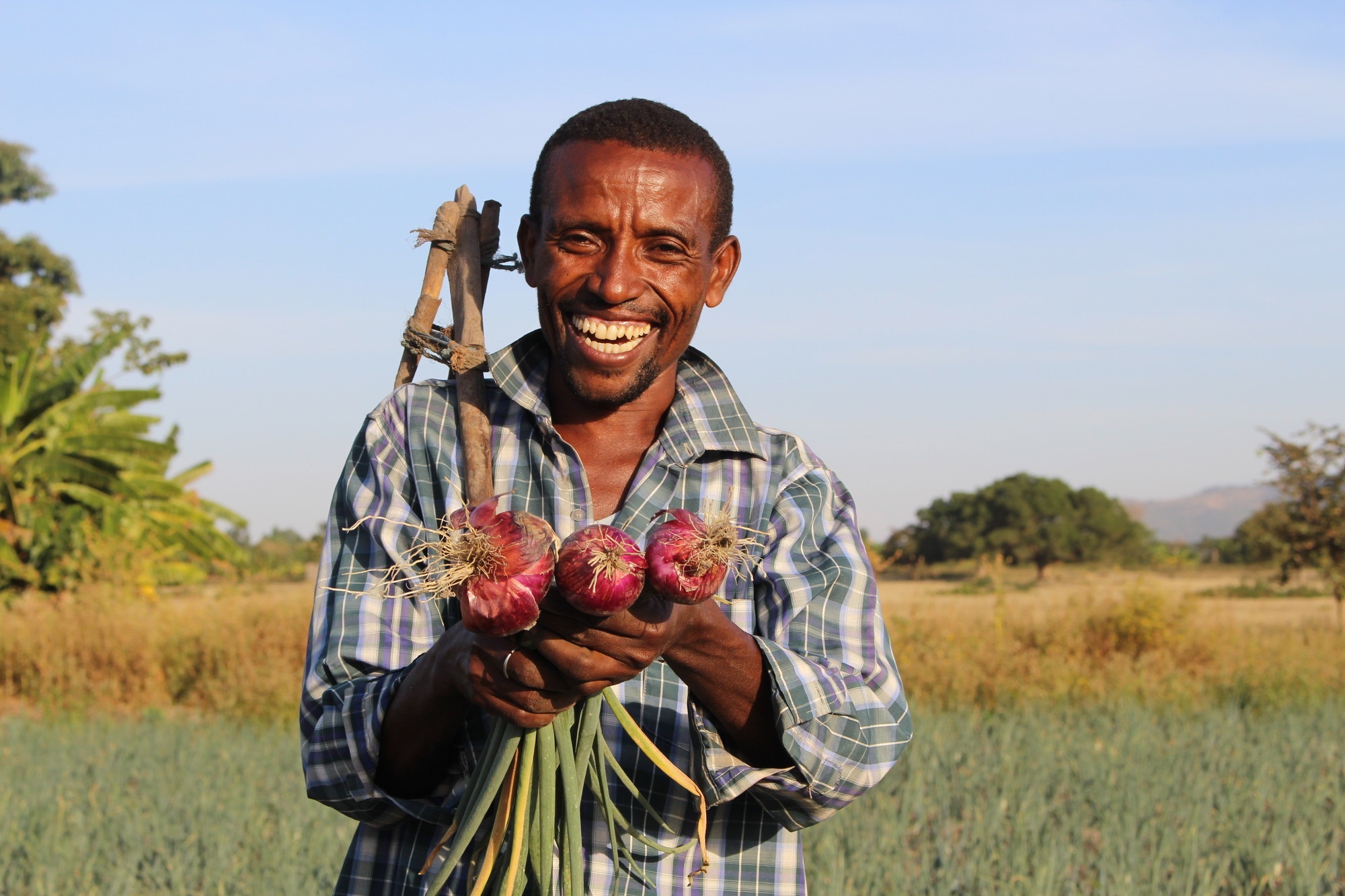 A participant in Farm Africa’s climate-smart agriculture project in Ethiopia. (Farm Africa/Medhanit Gebremichael) 