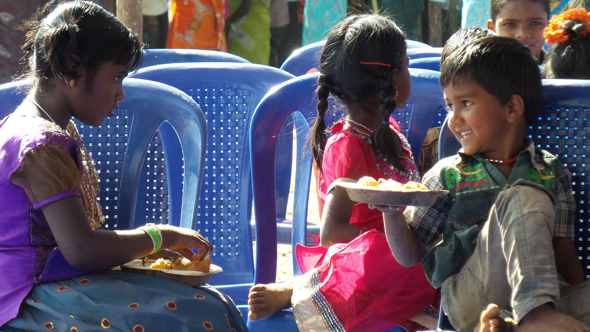 Children in Kolli Hills enjoy eating millets. Credit: Bioversity International/ G. Meldrum