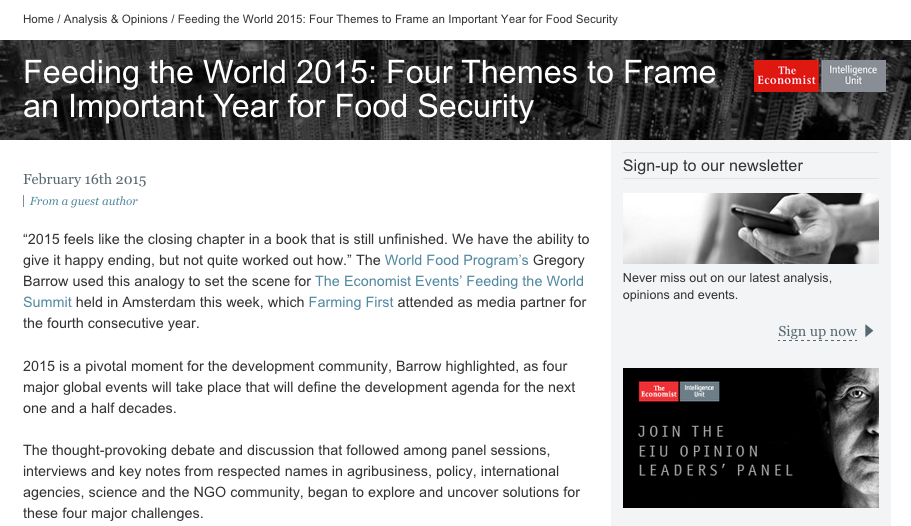 the economist feeding the world 2015
