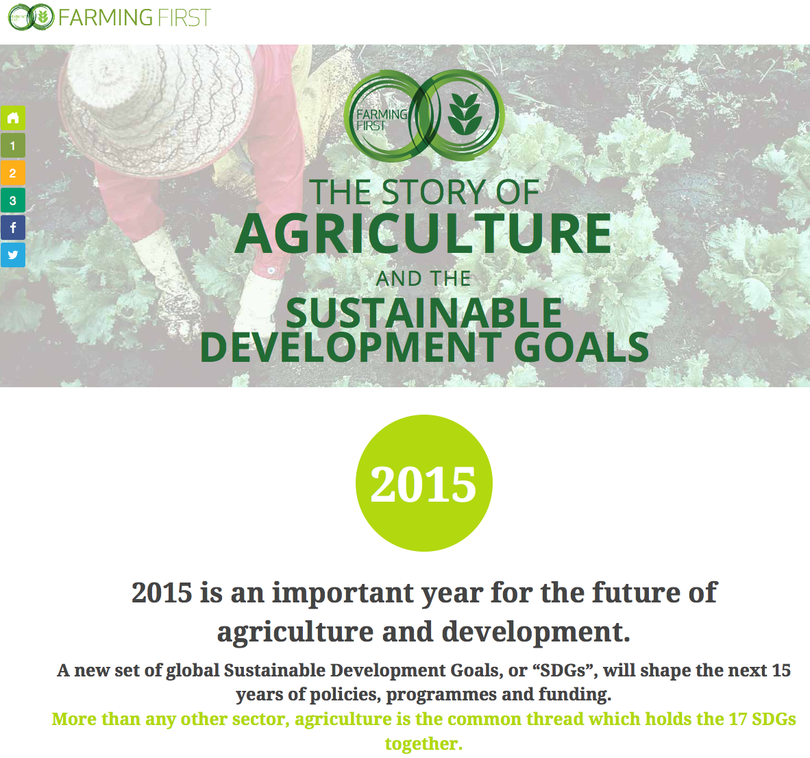 What is the story of agriculture and the Sustainable Development Goals | Farming First 2015-12-11 16-07-22