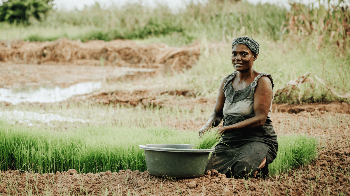 Rural woman farming
